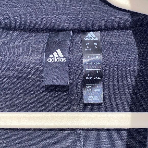 Adidas Men's Gray Heart Racer Zip Up Performance Long Sleeve Jacket size Large - Picture 6 of 13